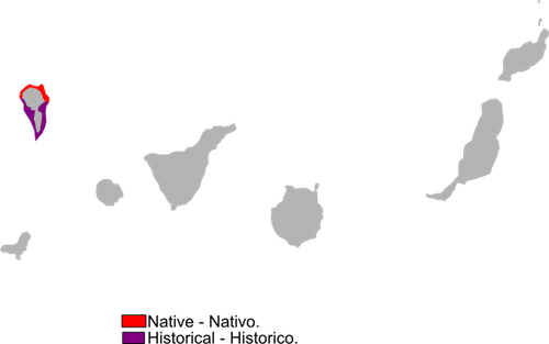 Lagarto gigante de La Palma distribucion
