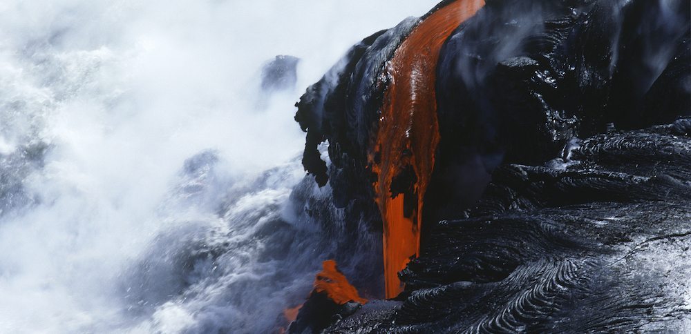 Hawaii parque nacional lava